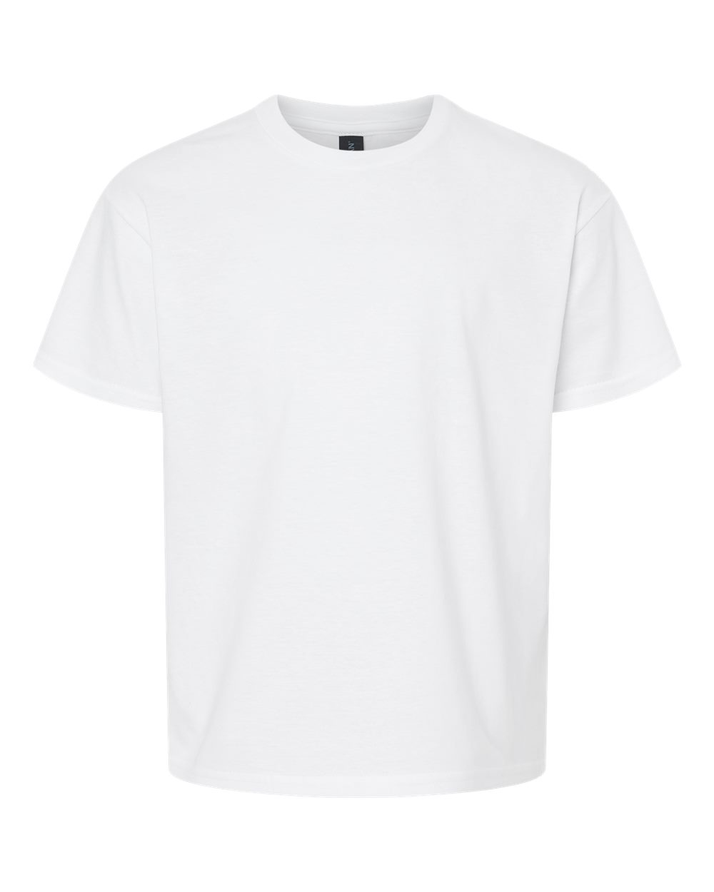Front View of White Softstyle® Youth T-Shirt - 64000B