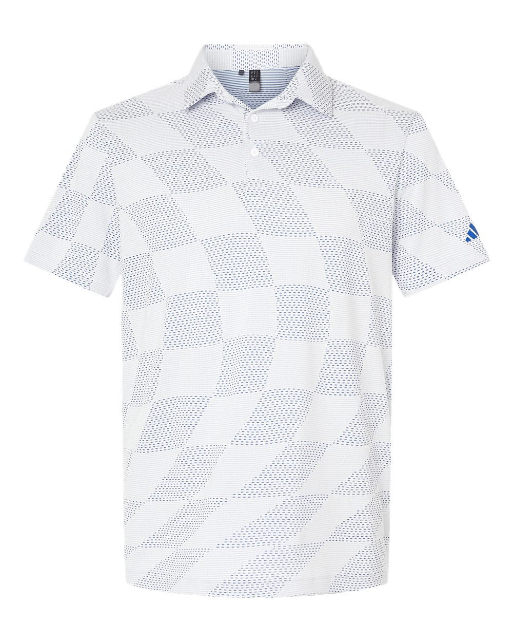 Front View of White Ultimate365 Textured Polo - A2004