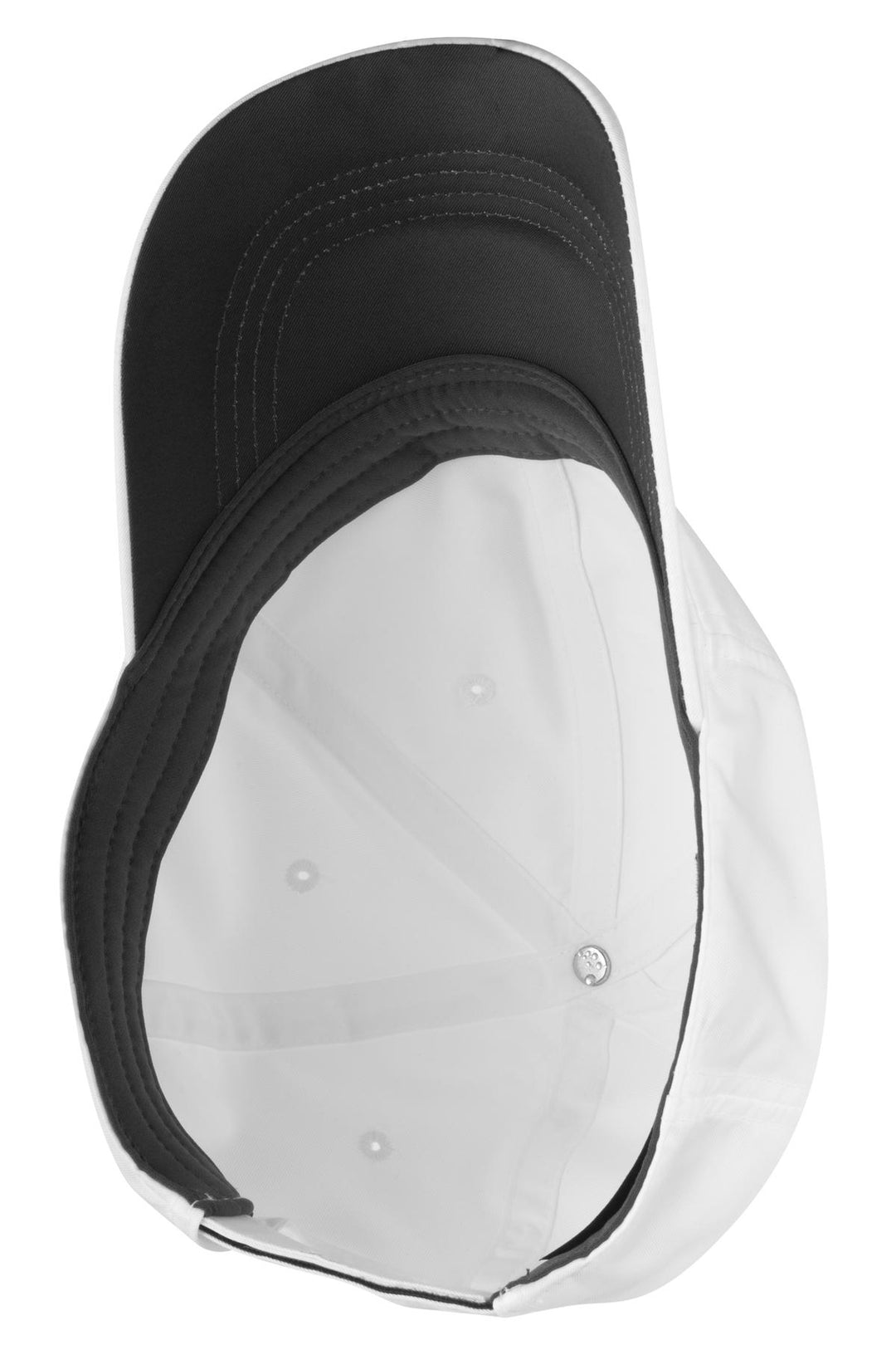 Front View of White/Black Nike Dri-FIT Swoosh Front Cap. 548533