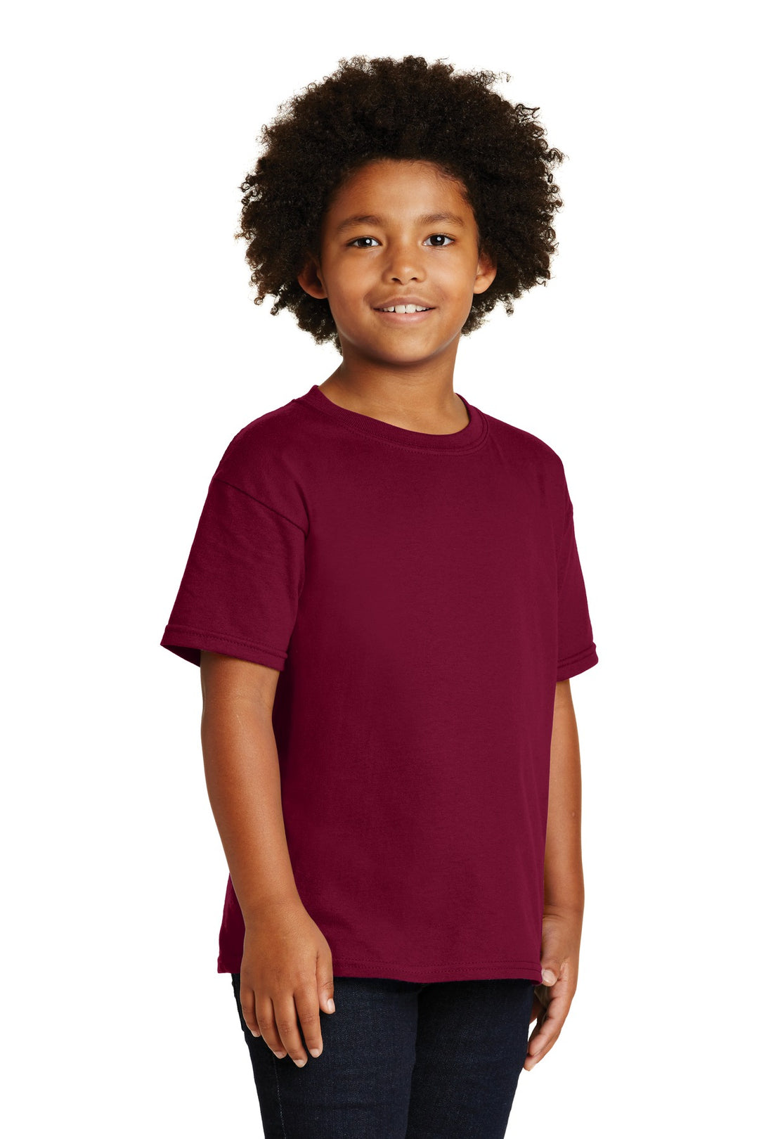 Garnet Gildan - Youth Heavy Cotton 100% Cotton T-Shirt. 5000B