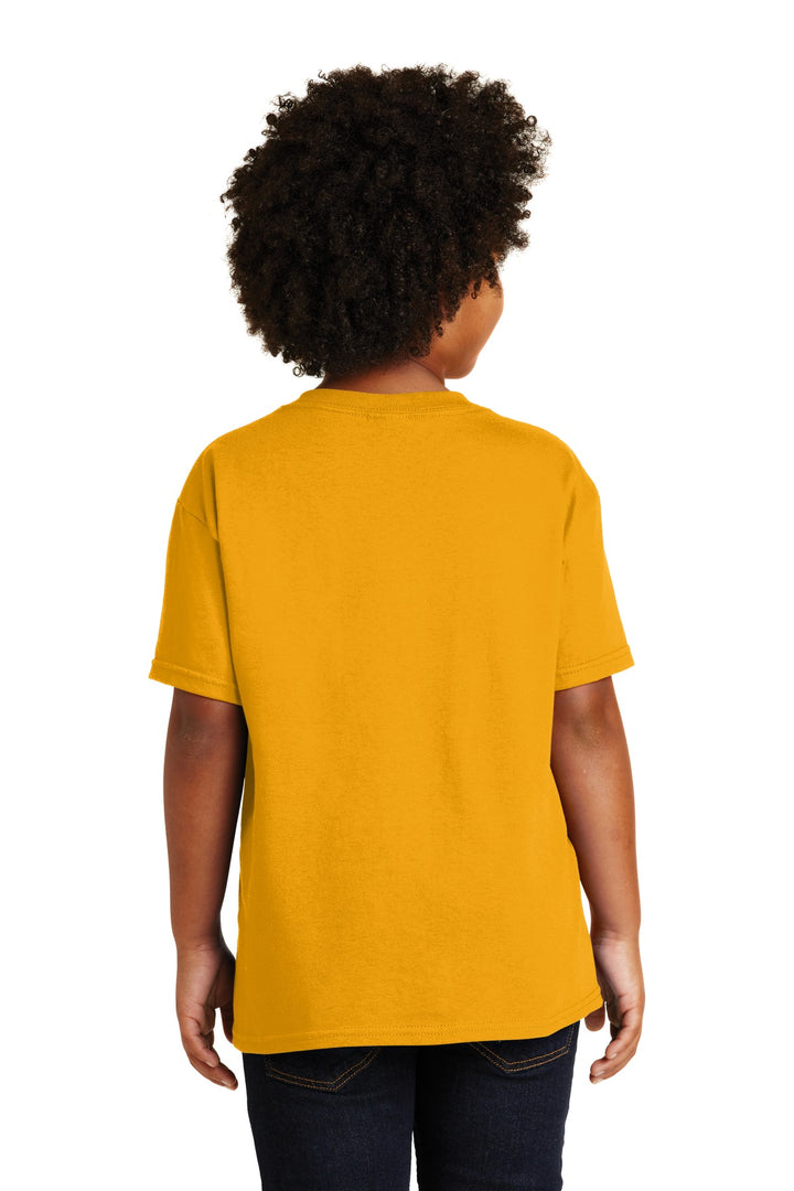 Gold Gildan - Youth Heavy Cotton 100% Cotton T-Shirt. 5000B