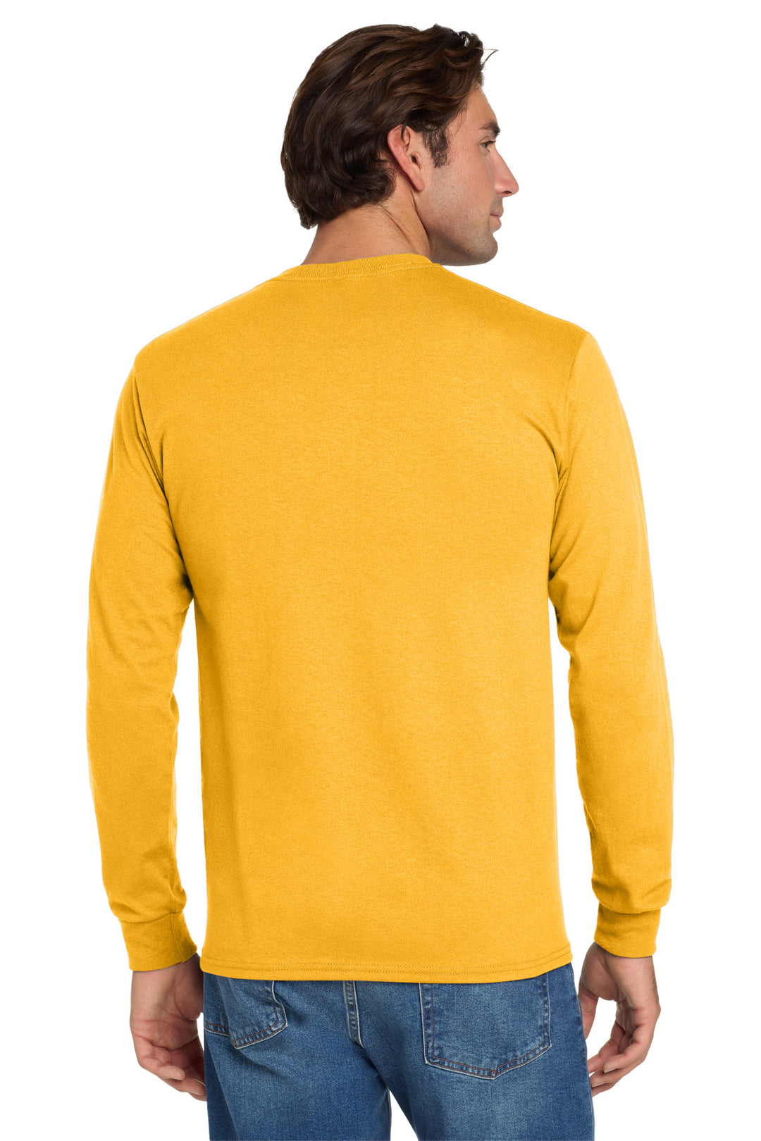 Gold Jerzees - Dri-Power 50/50 Cotton/Poly Long Sleeve T-Shirt. 29LS