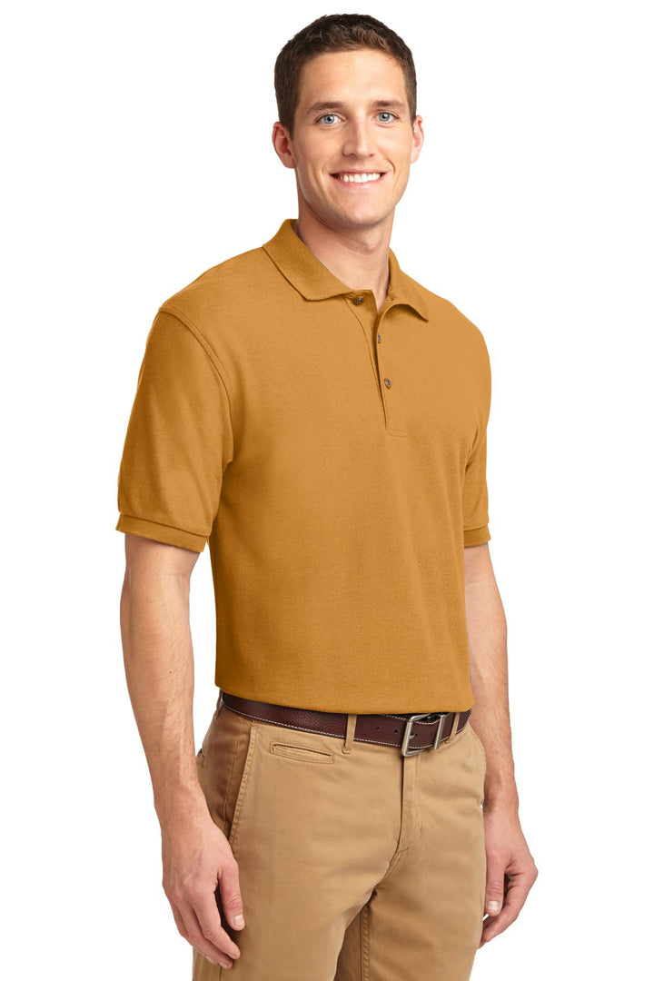 Gold Port Authority Silk Touch Polo K500