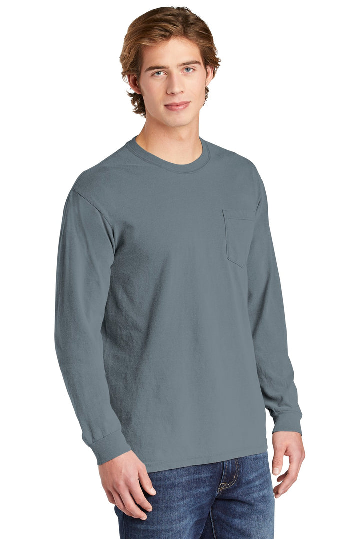 Granite COMFORT COLORS Heavyweight Ring Spun Long Sleeve Pocket Tee. 4410