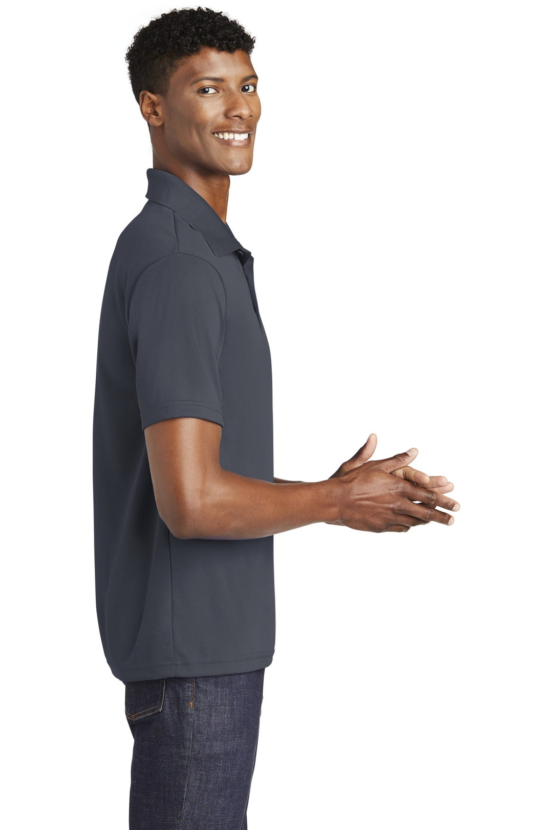 Graphite Grey Sport-Tek PosiCharge RacerMesh Polo. ST640