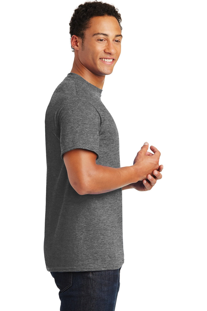 Graphite Hthr Gildan DryBlend 50 Cotton/50 Poly T-Shirt. 8000