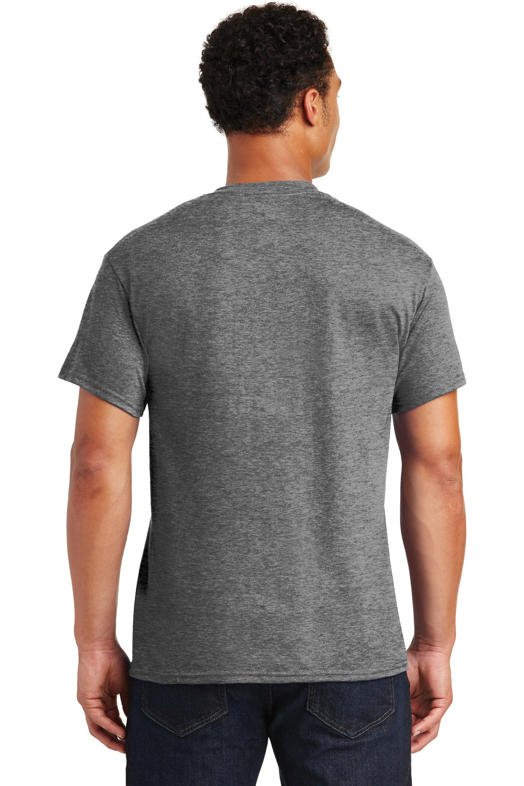 Graphite Hthr Gildan DryBlend 50 Cotton/50 Poly T-Shirt. 8000