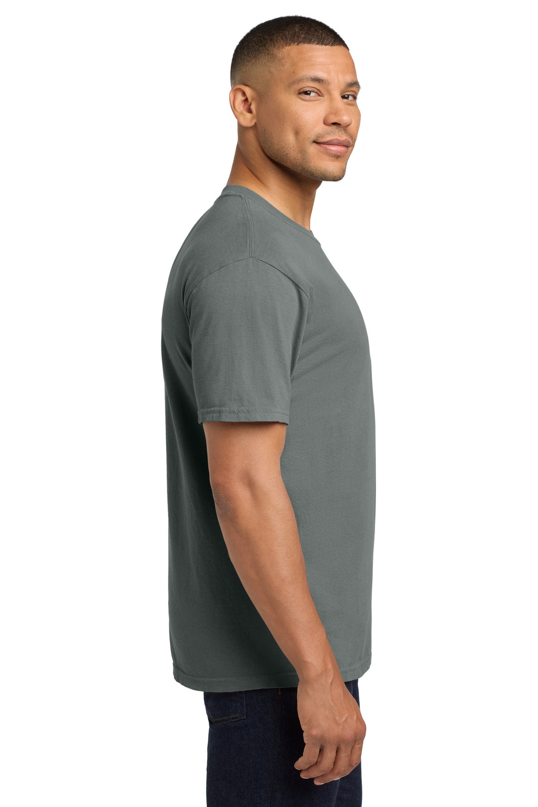 Grey COMFORT COLORS Heavyweight Ring Spun Pocket Tee. 6030