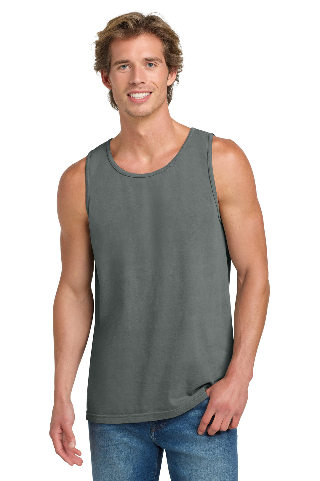 Grey COMFORT COLORS Heavyweight Ring Spun Tank Top. 9360