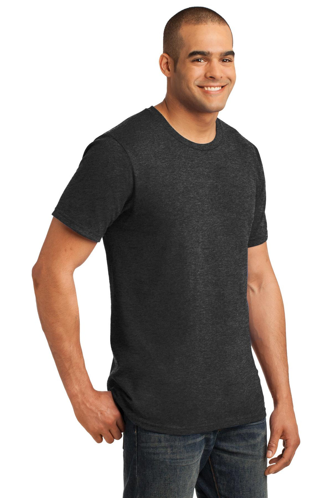 Hthr Dark Grey Gildan 100% Ring Spun Cotton T-Shirt. 980