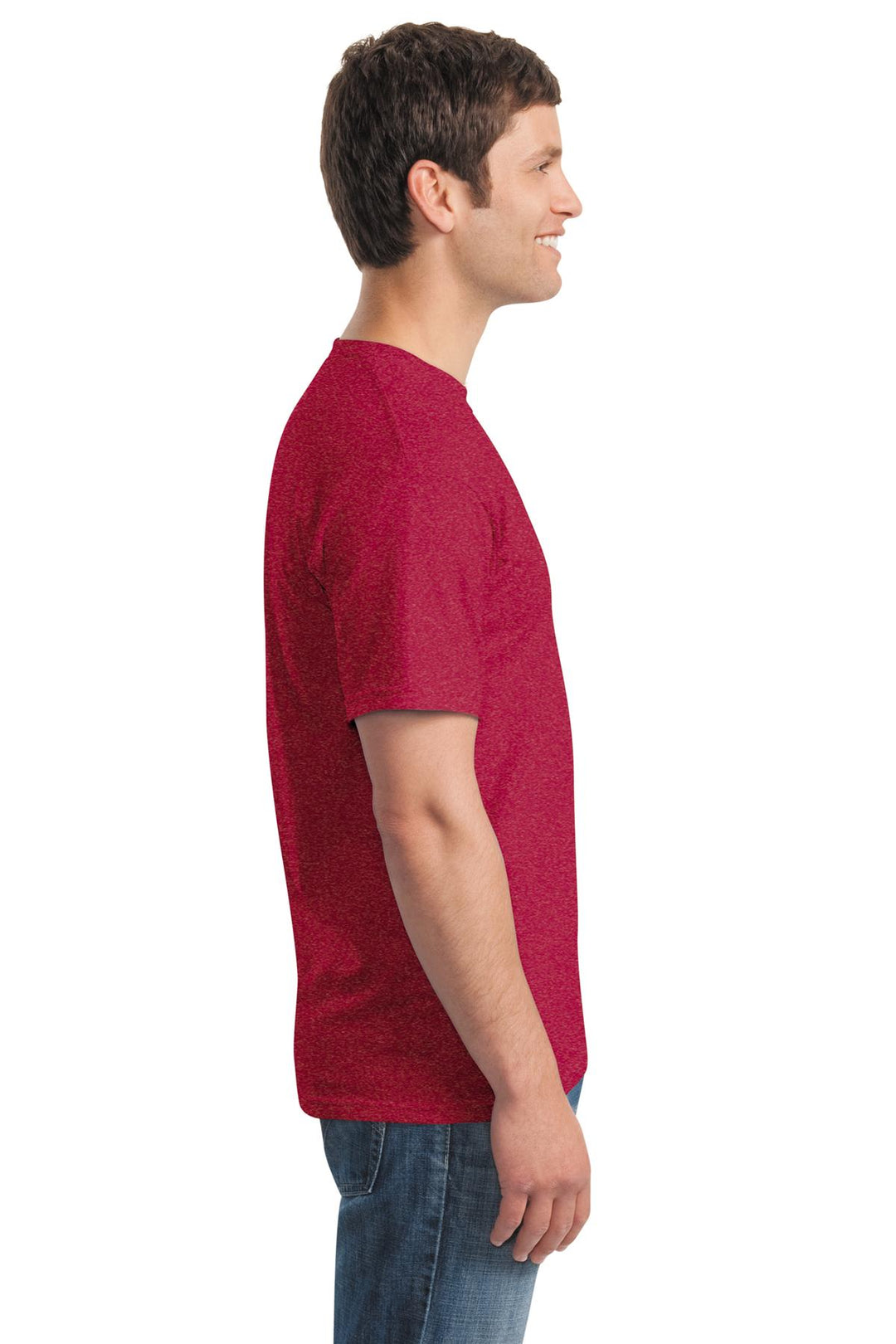 Hthr Red Gildan - Heavy Cotton 100% Cotton T-Shirt. 5000