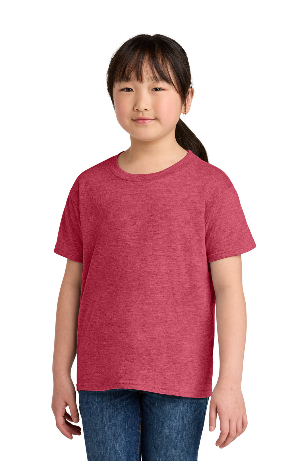 HthrRed Gildan Youth Softstyle T-Shirt 64000B