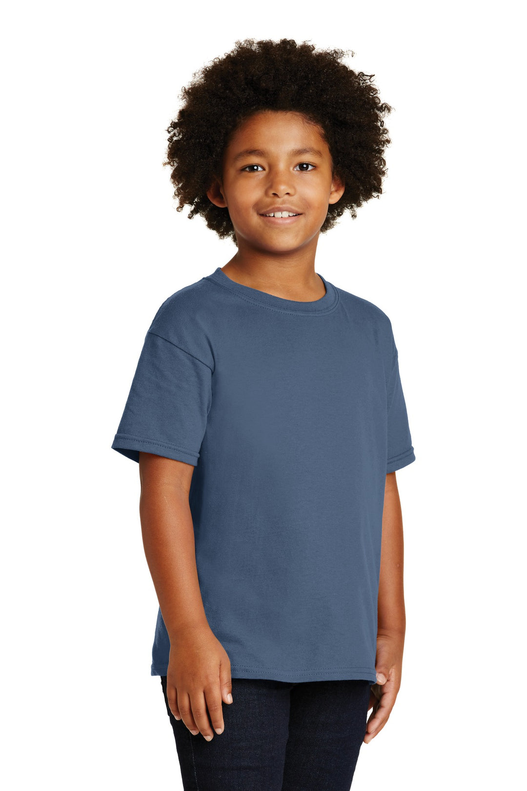 Indigo Blue Gildan - Youth Heavy Cotton 100% Cotton T-Shirt. 5000B