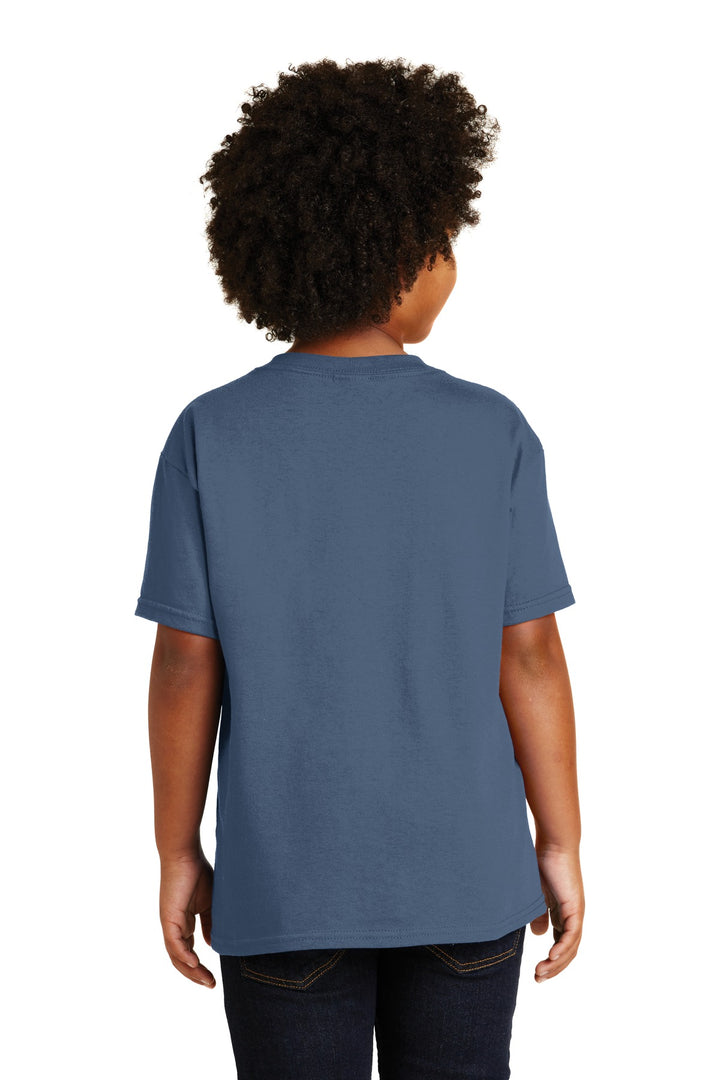 Indigo Blue Gildan - Youth Heavy Cotton 100% Cotton T-Shirt. 5000B