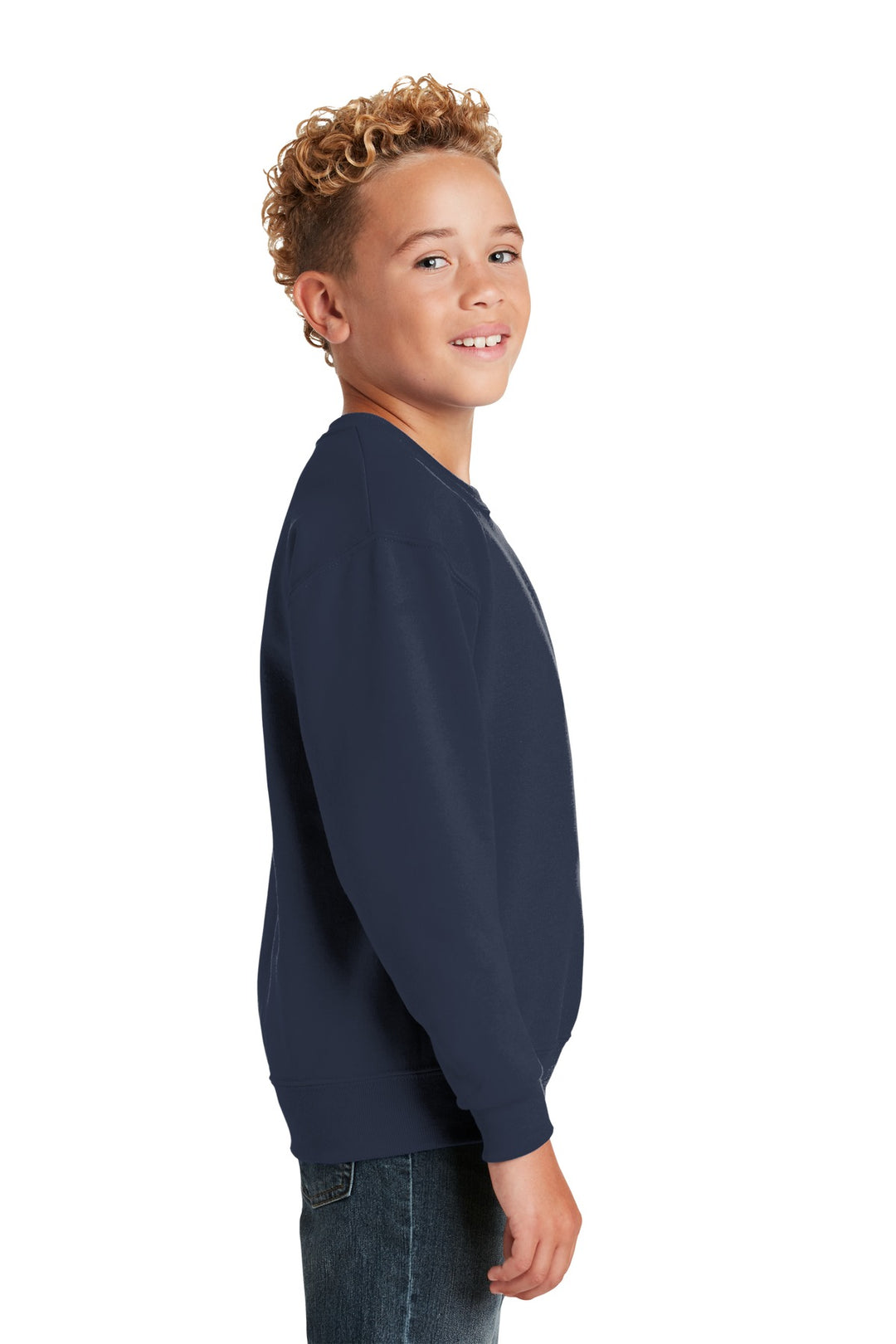 JNavy Jerzees - Youth NuBlend Crewneck Sweatshirt. 562B