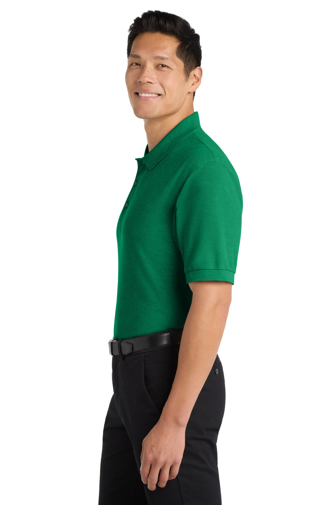 Kelly Green Port Authority Silk Touch Polo K500