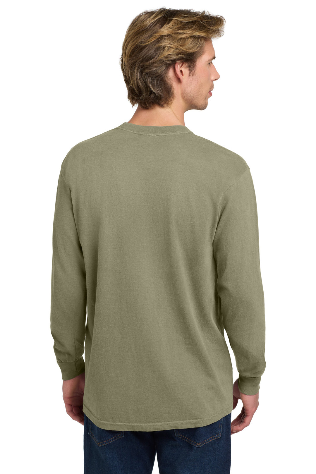 Khaki COMFORT COLORS Heavyweight Ring Spun Long Sleeve Tee. 6014