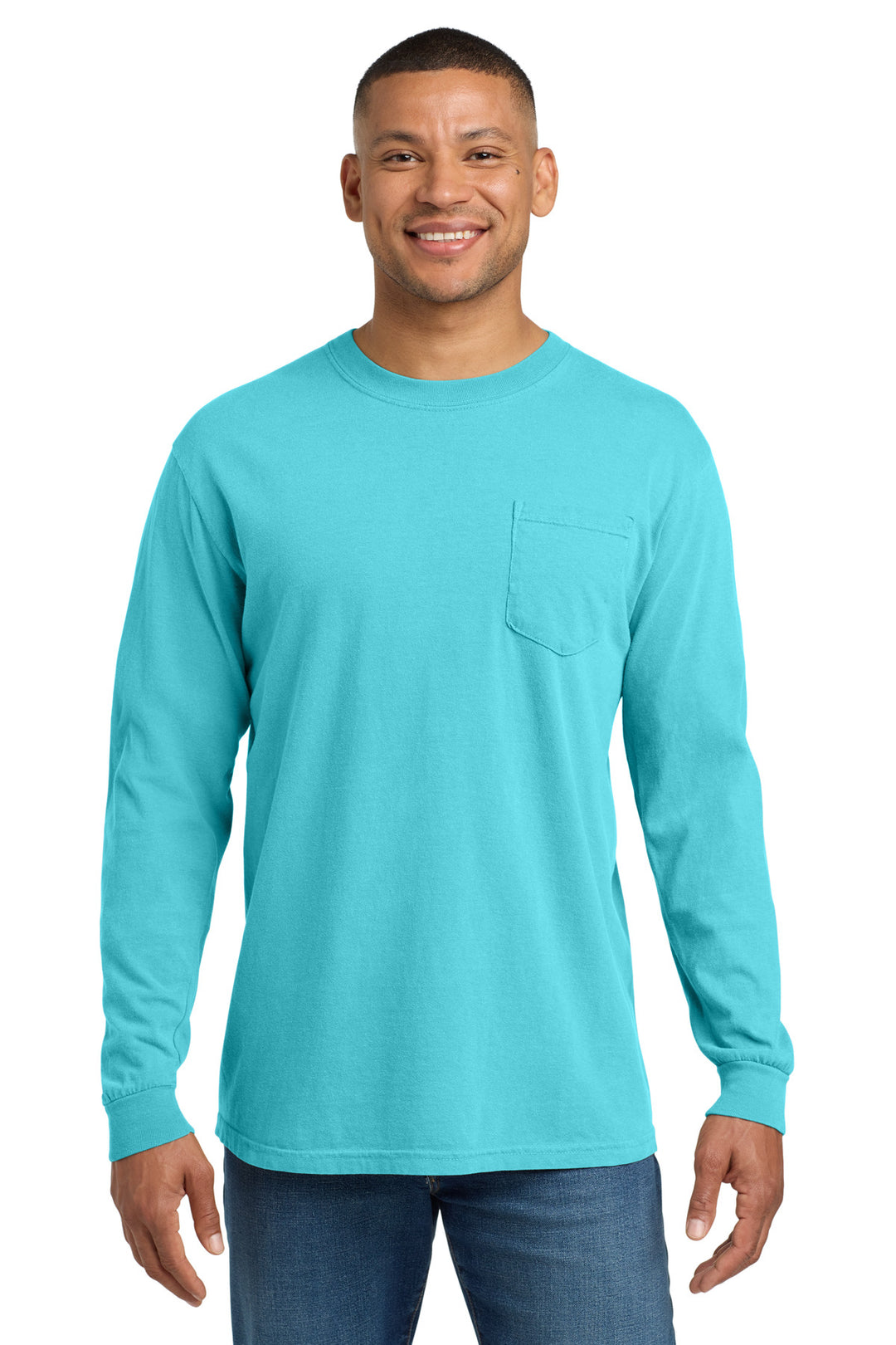 Lagoon COMFORT COLORS Heavyweight Ring Spun Long Sleeve Pocket Tee. 4410