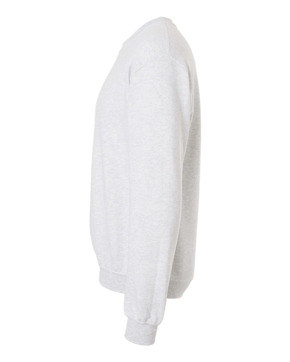 Left View of Ash Heavy Blend™ Crewneck Sweatshirt - 18000