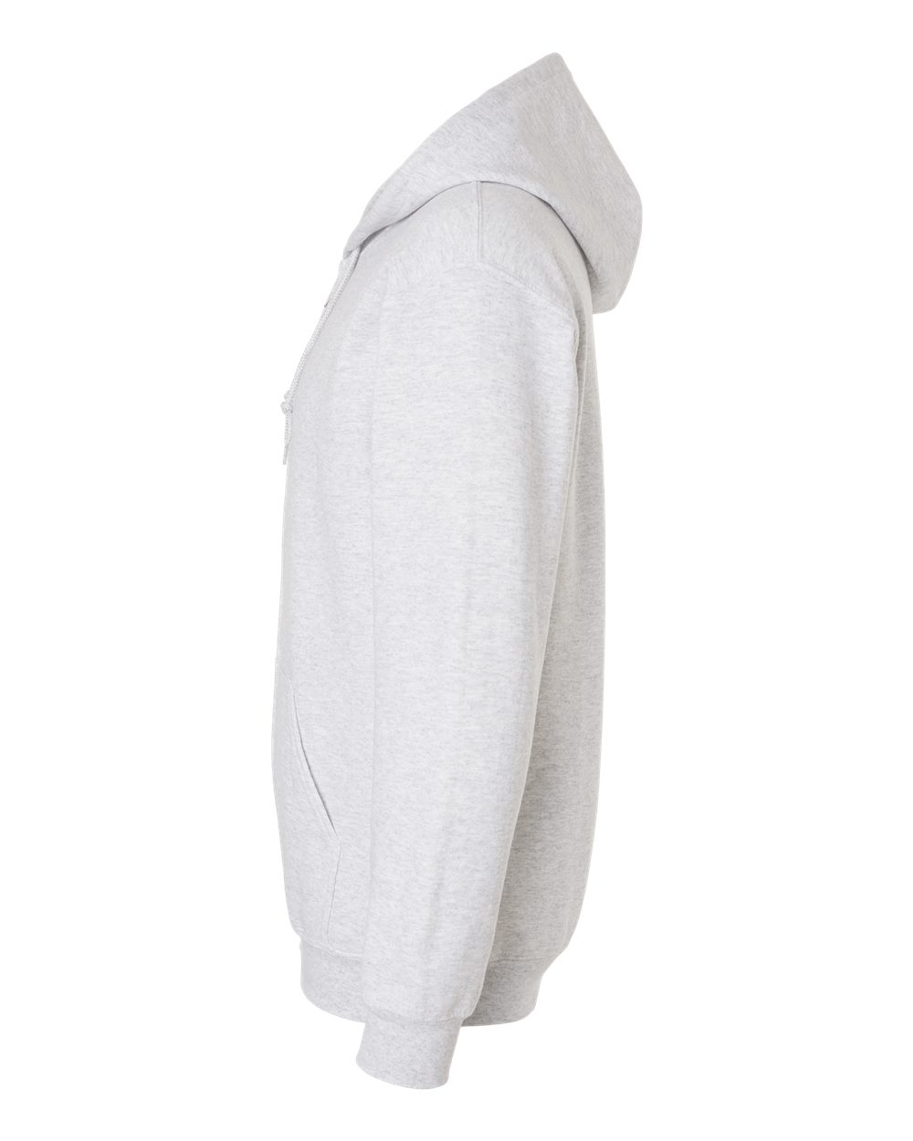 Left View of Ash Heavy Blend™ Full-Zip Hooded Sweatshirt - 18600