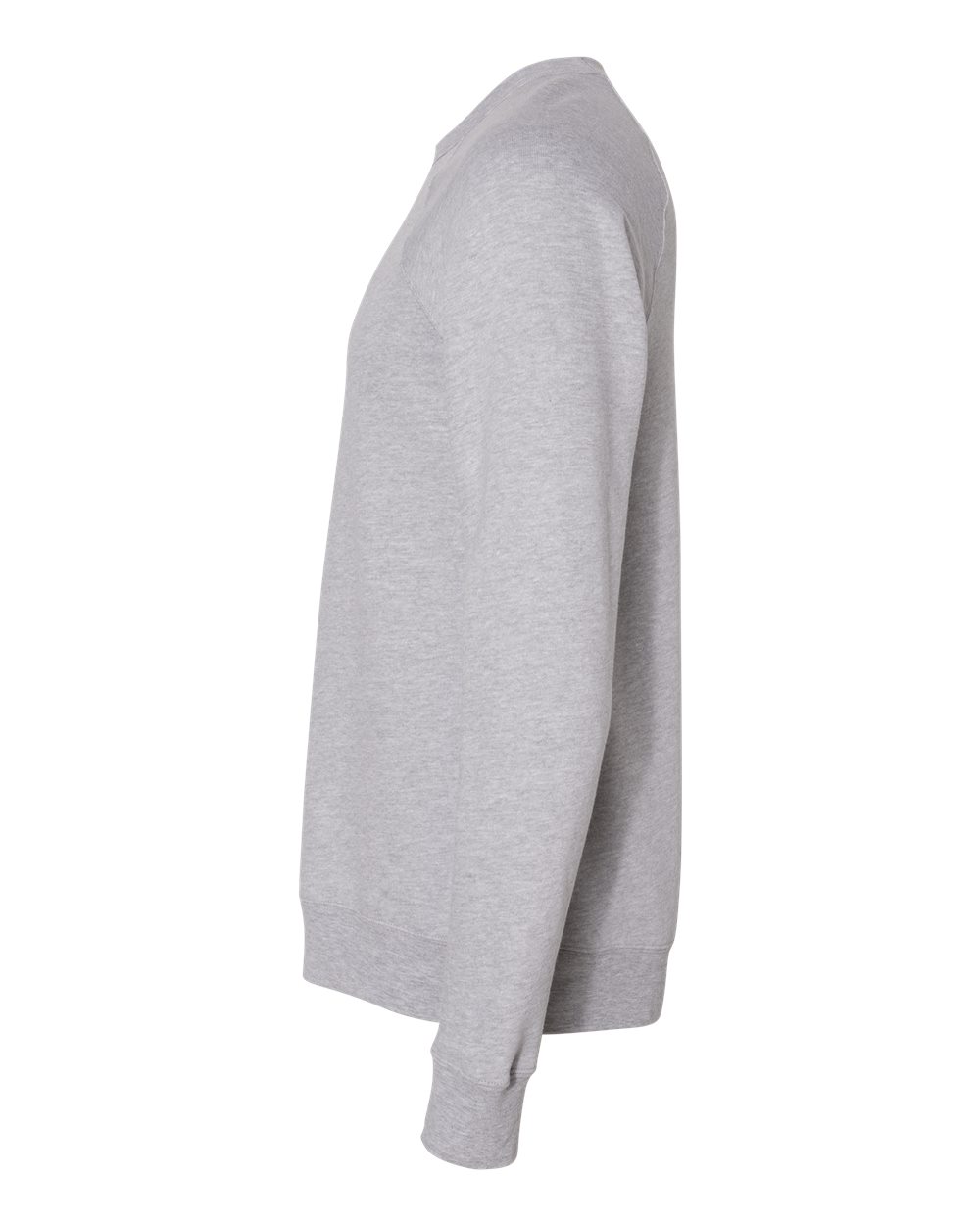 Left View of Athletic Heather Sponge Fleece Raglan Crewneck Sweatshirt - 3901