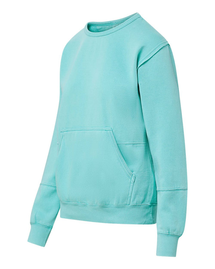 Left View of Barbados Blue Women's Coastal Color™ Sweatshirt - W25167