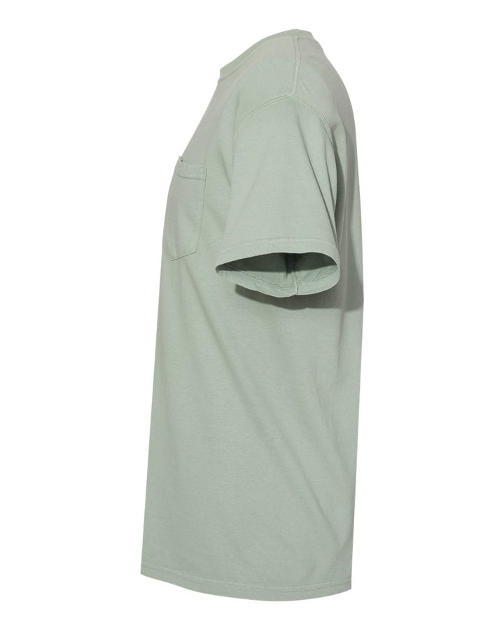 Left View of Bay Garment-Dyed Heavyweight Pocket T-Shirt - 6030