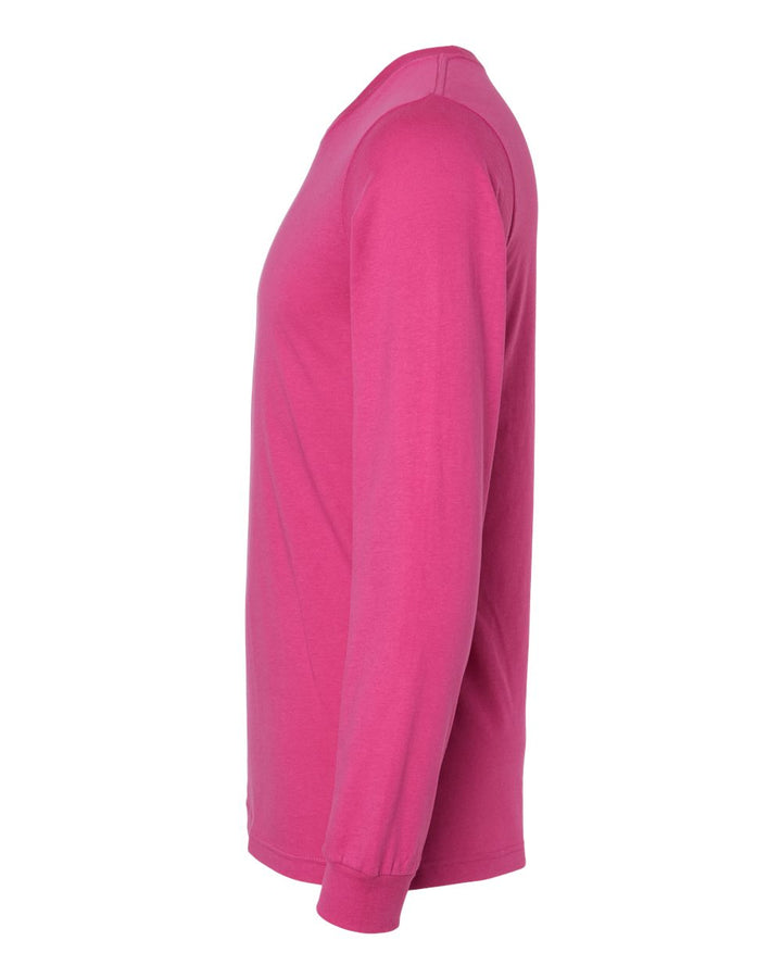 Left View of Berry Jersey Long Sleeve Tee - 3501