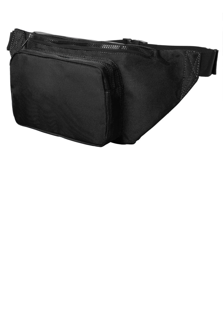 Left View of Black Port Authority Large Crossbody Hip Pack BG919