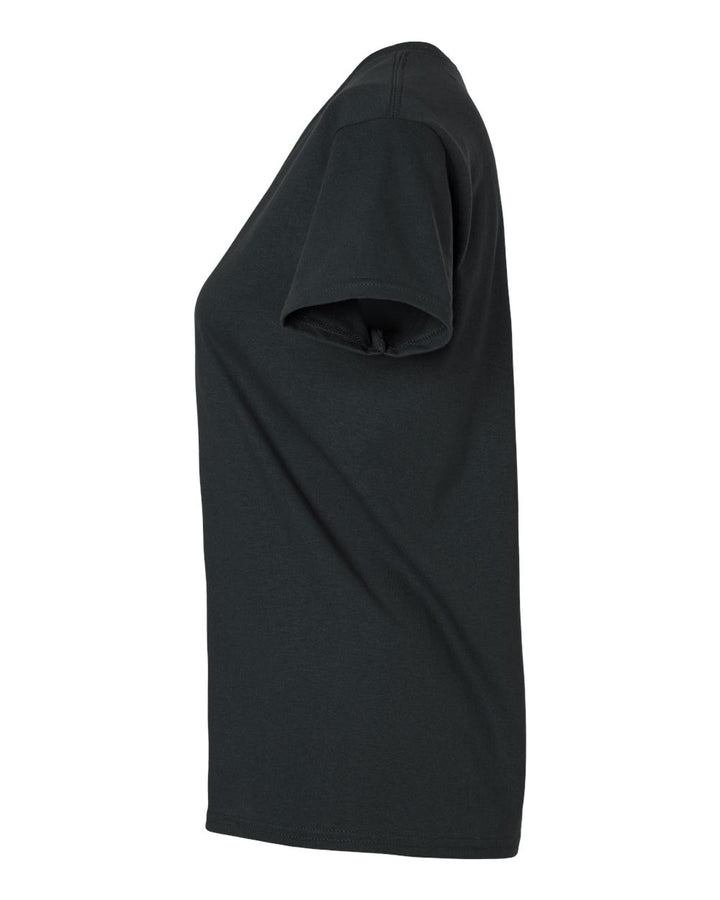Left View of Black Ultra Cotton® Women’s T-Shirt - 2000L