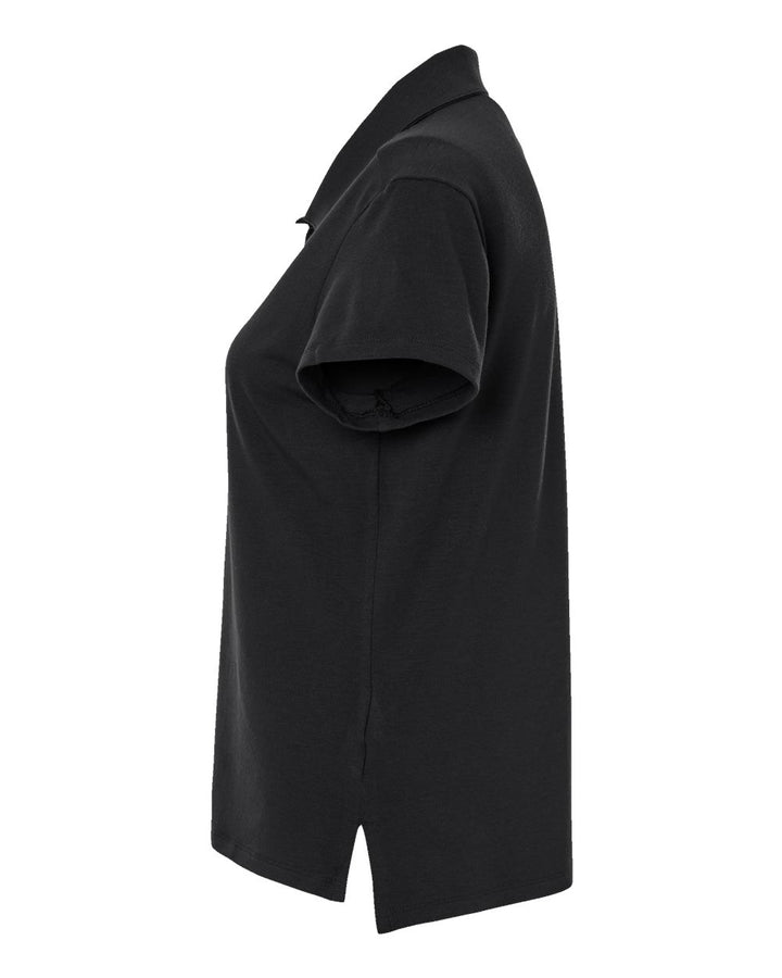 Left View of Black Women's Blend Polo - A690