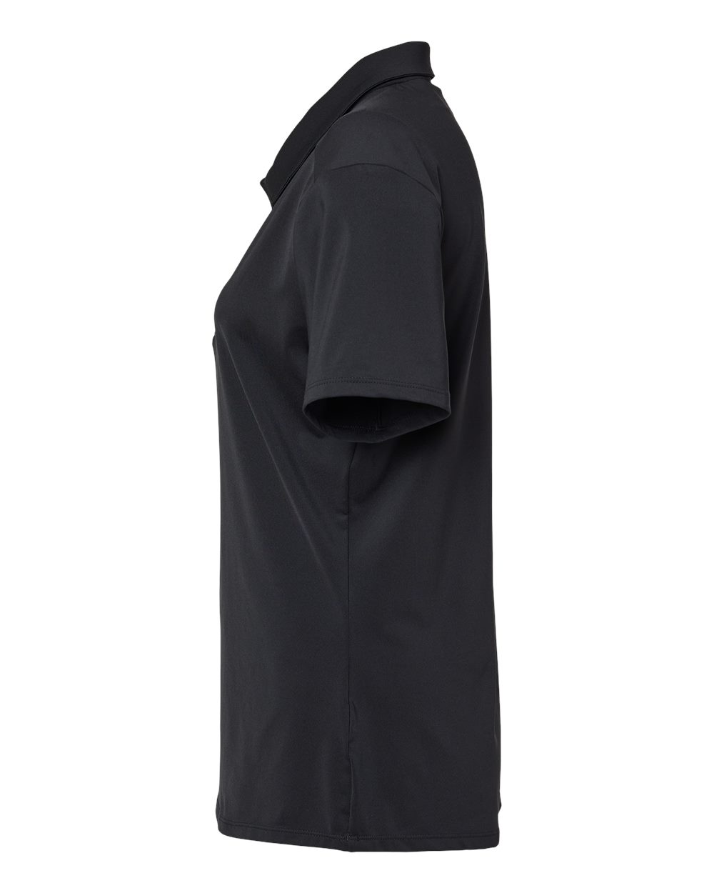 Left View of Black Women's Ultimate Solid Polo - A515