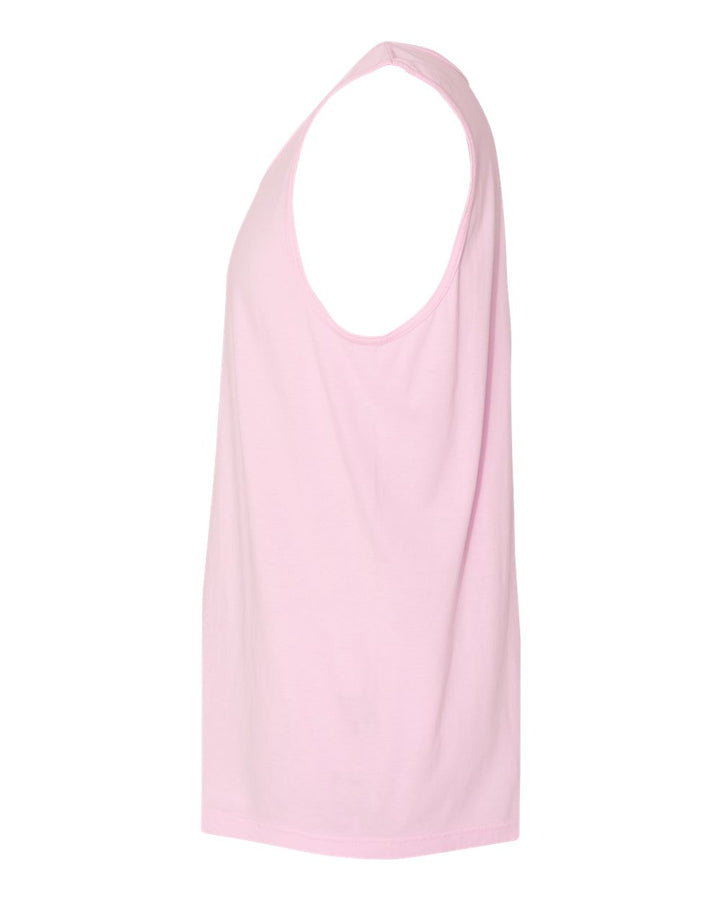 Left View of Blossom Garment-Dyed Heavyweight Tank Top - 9360