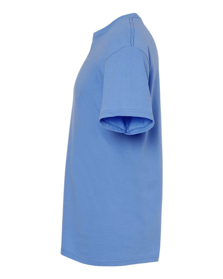 Left View of Carolina Blue Gold Soft Touch T-Shirt - 4800
