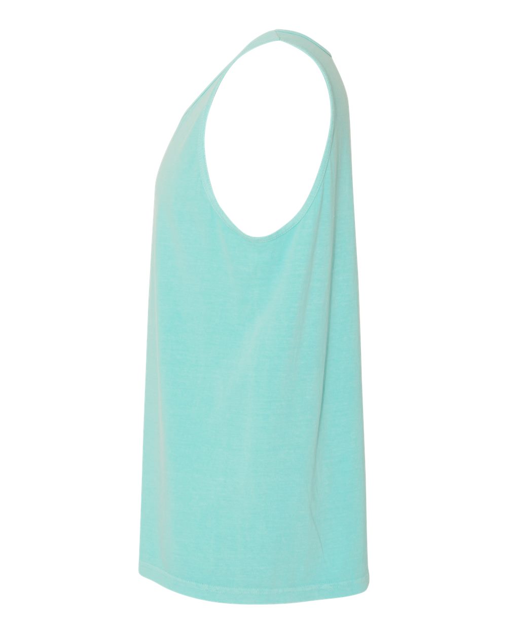 Left View of Chalky Mint Garment-Dyed Heavyweight Tank Top - 9360