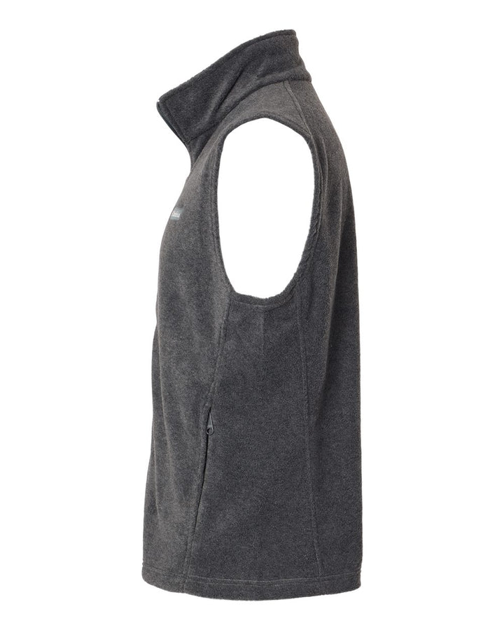 Left View of Charcoal Heather Steens Mountain™ Fleece Vest - 163926