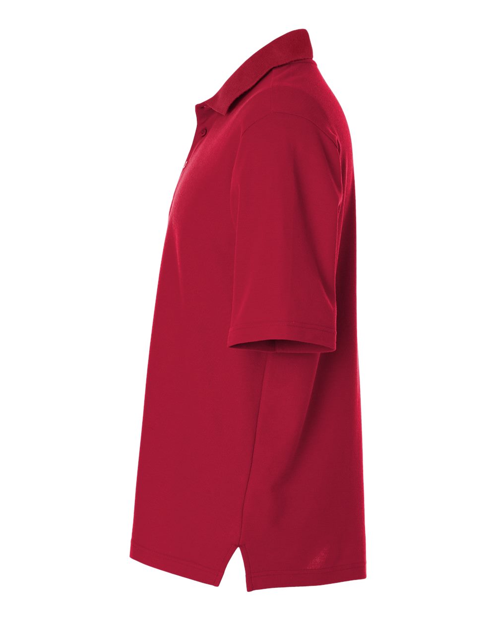 Left View of Classic Red Men's Resolve CVC Performance Pique Polo - CE106