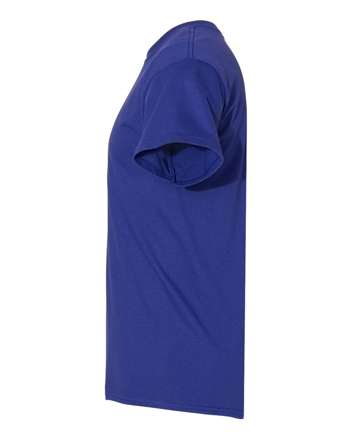 Left View of Cobalt Heavy Cotton™ T-Shirt - 5000