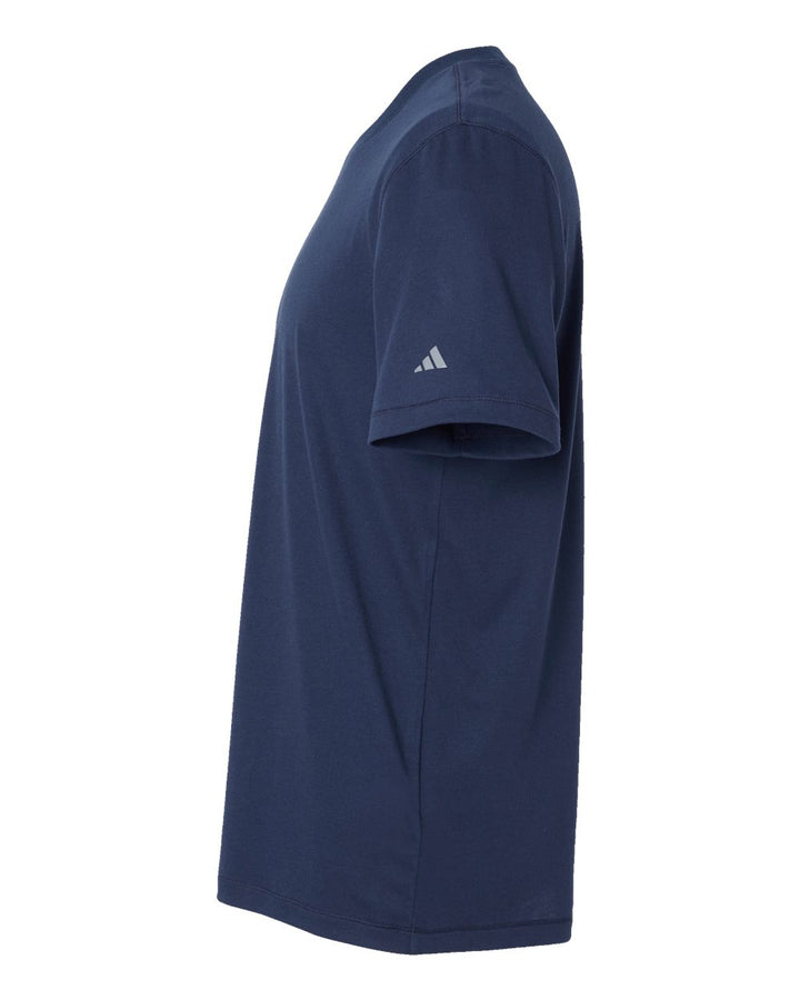 Left View of Collegiate Navy Blended T-Shirt - A556