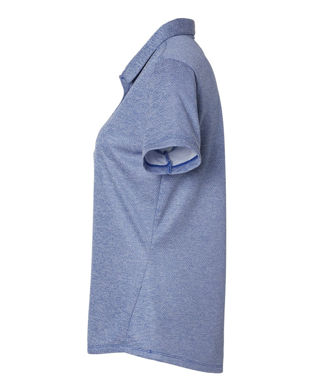 Left View of Collegiate Royal Melange Women's Space Dyed Polo - A592