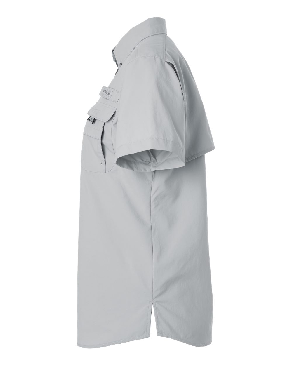 Left View of Cool Grey Women's PFG Bahama™ Short Sleeve Shirt - 212473
