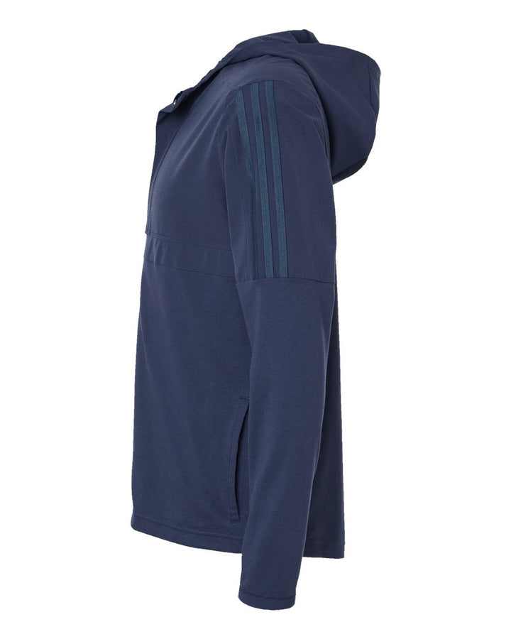 Left View of Crew Navy Anorak - A607