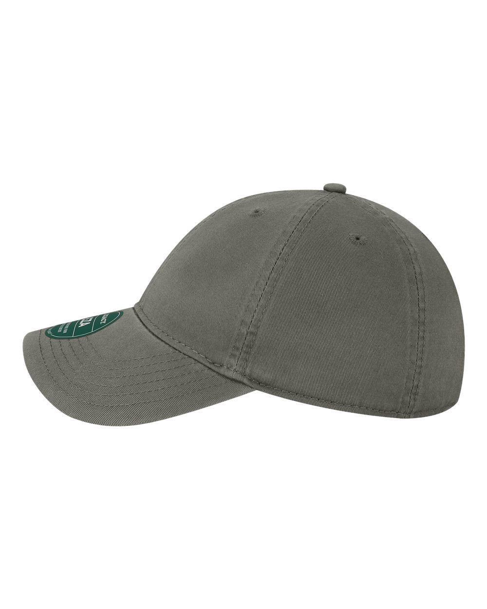 Left View of Dark Grey Relaxed Twill Dad Hat - EZA