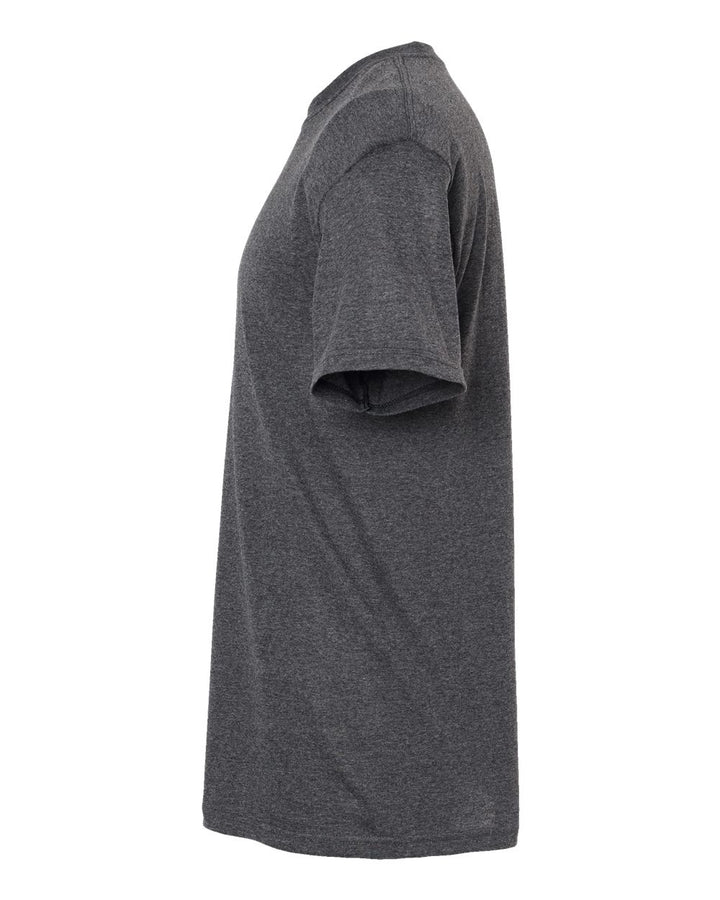 Left View of Dark Heather Gold Soft Touch T-Shirt - 4800