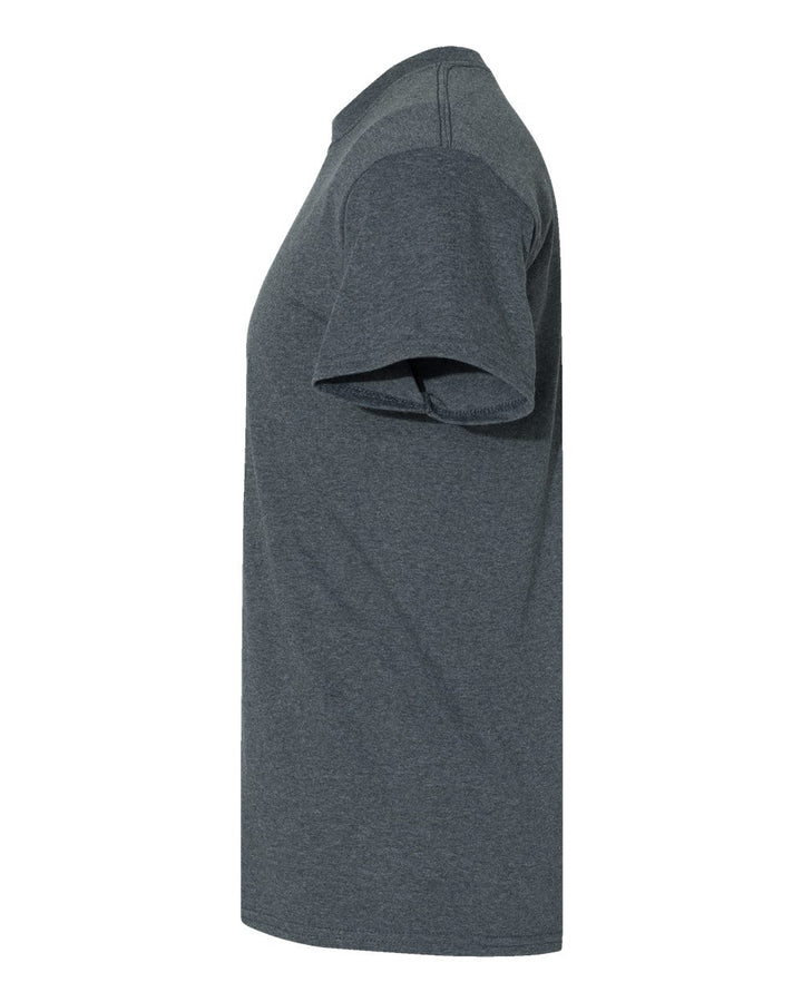 Left View of Dark Heather Heavy Cotton™ T-Shirt - 5000