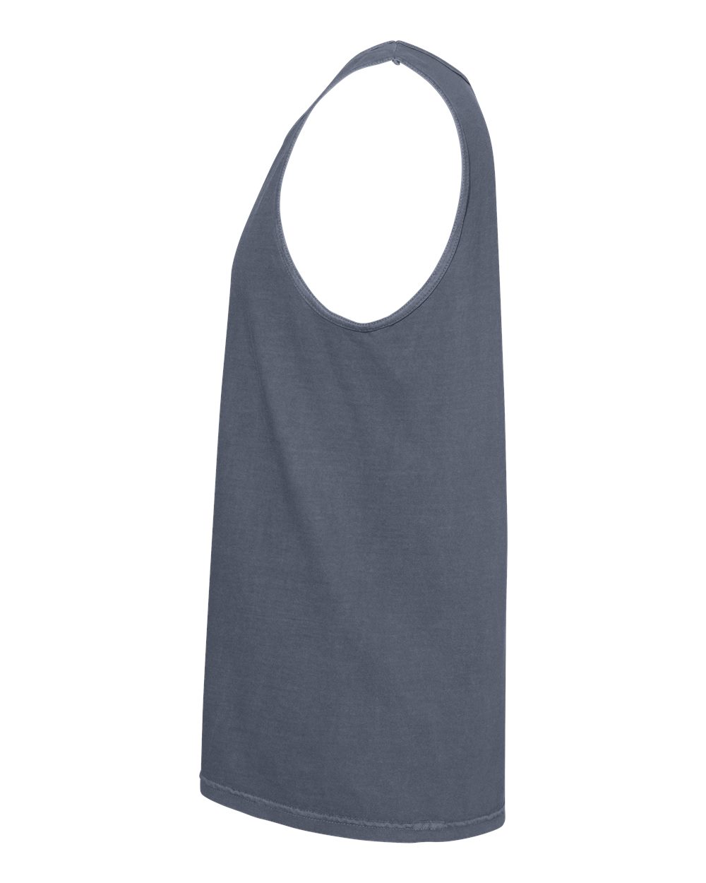 Left View of Denim Garment-Dyed Heavyweight Tank Top - 9360