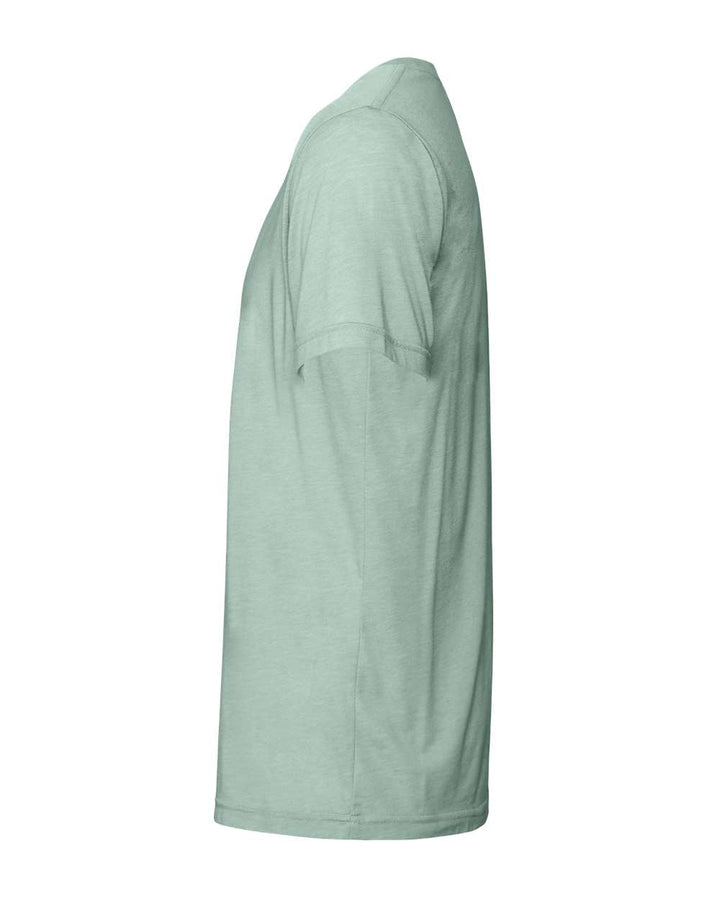 Left View of Dusty Blue Triblend Triblend Tee - 3413