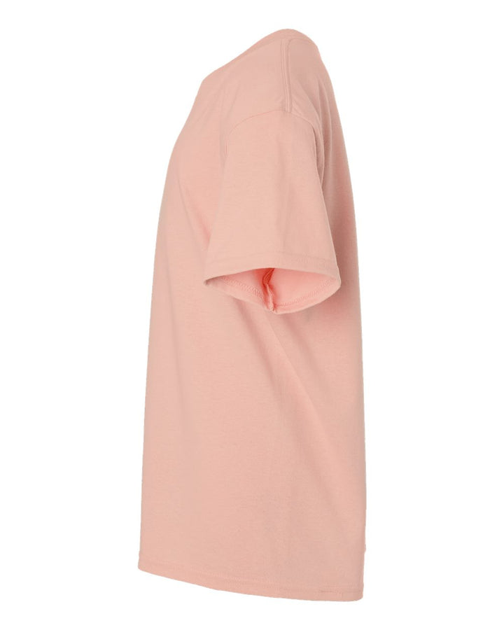 Left View of Dusty Rose Heavy Cotton™ Youth T-Shirt - 5000B
