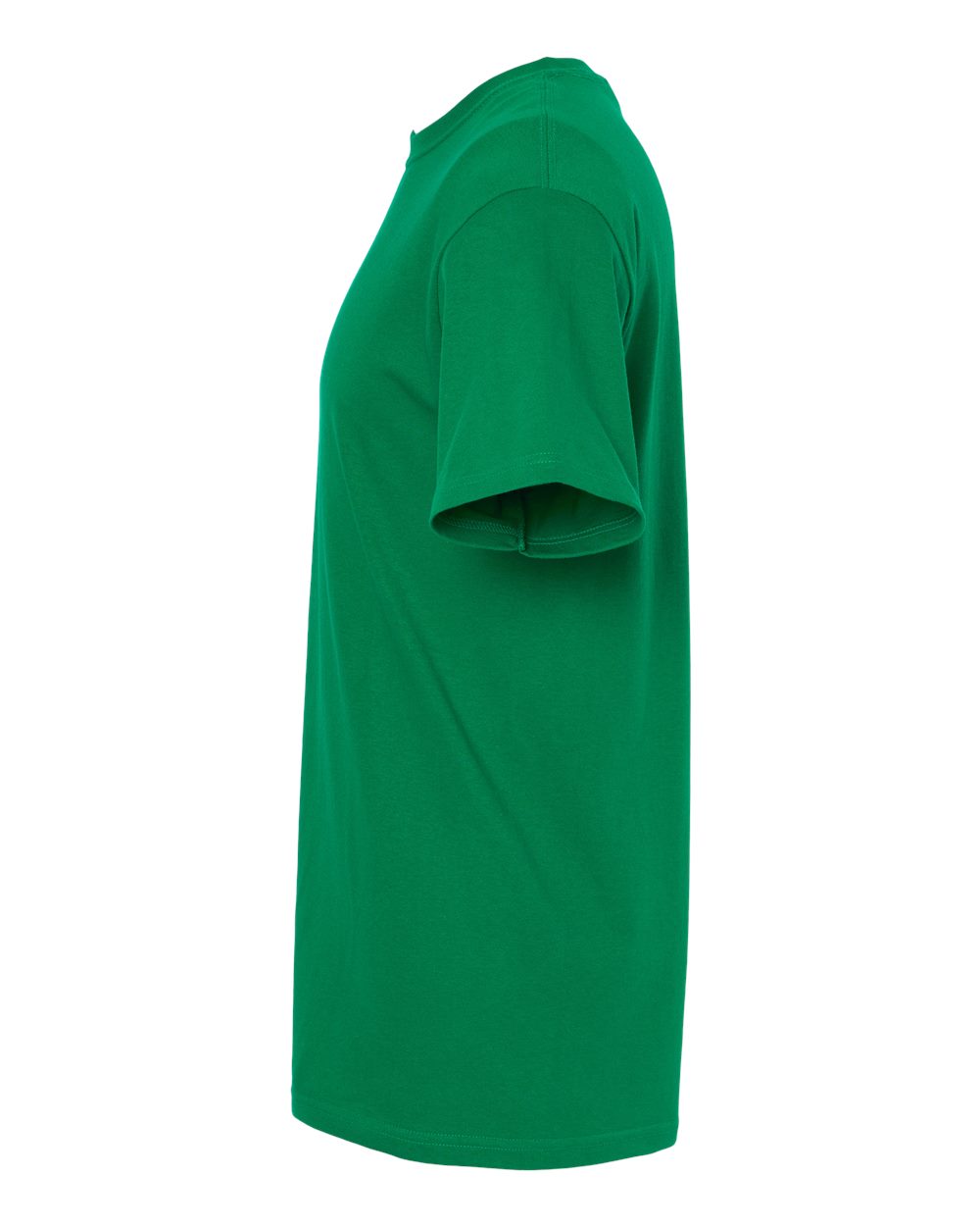 Left View of Fine Kelly Green Gold Soft Touch T-Shirt - 4800