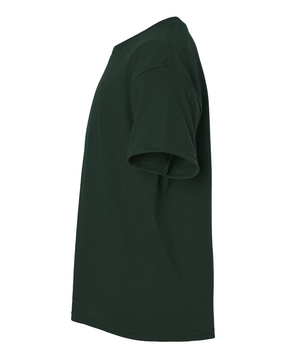 Left View of Forest Green DryBlend® Youth T-Shirt - 8000B